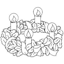 Coloring page: Christmas Wreath (Objects) #169379 - Free Printable Coloring Pages