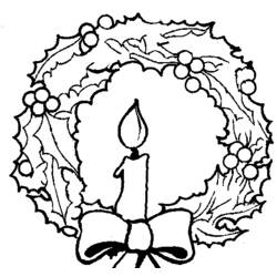 Coloring page: Christmas Wreath (Objects) #169400 - Free Printable Coloring Pages