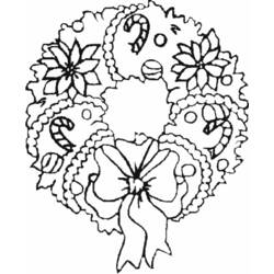 Coloring page: Christmas Wreath (Objects) #169432 - Free Printable Coloring Pages