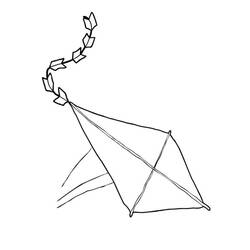 Coloring page: Kite (Objects) #168312 - Free Printable Coloring Pages