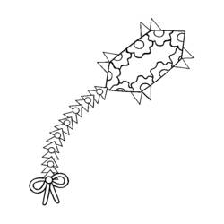 Coloring page: Kite (Objects) #168331 - Free Printable Coloring Pages