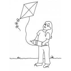Coloring page: Kite (Objects) #168338 - Free Printable Coloring Pages