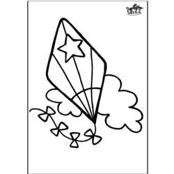 Coloring page: Kite (Objects) #168344 - Free Printable Coloring Pages
