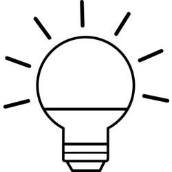 Coloring pages: Light bulb - Free Printable Coloring Pages