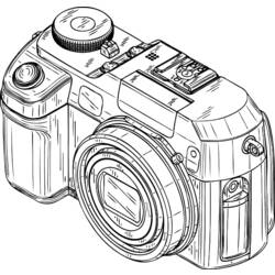 Coloring page: Photo camera (Objects) #119733 - Free Printable Coloring Pages