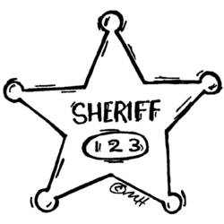 Coloring page: Sherrif star (Objects) #118668 - Free Printable Coloring Pages