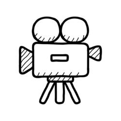 Coloring page: Video camera (Objects) #120330 - Free Printable Coloring Pages