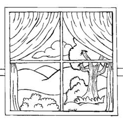 Coloring page: Window (Objects) #168816 - Free Printable Coloring Pages