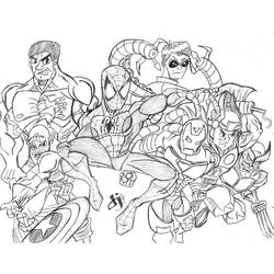Coloring page: Avengers (Superheroes) #74029 - Free Printable Coloring Pages
