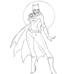 Coloring pages: Batgirl - Free Printable Coloring Pages