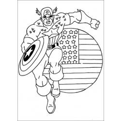 Coloring page: Captain America (Superheroes) #76564 - Free Printable Coloring Pages