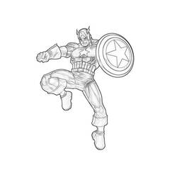 Coloring page: Captain America (Superheroes) #76566 - Free Printable Coloring Pages