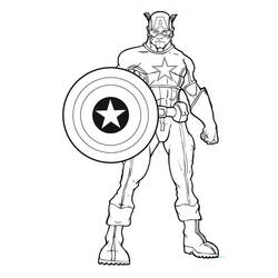 Coloring page: Captain America (Superheroes) #76567 - Free Printable Coloring Pages