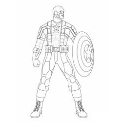 Coloring page: Captain America (Superheroes) #76570 - Free Printable Coloring Pages