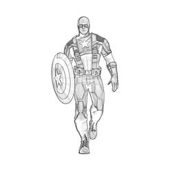 Coloring page: Captain America (Superheroes) #76574 - Free Printable Coloring Pages