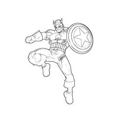 Coloring page: Captain America (Superheroes) #76578 - Free Printable Coloring Pages