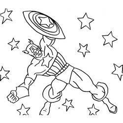 Coloring page: Captain America (Superheroes) #76582 - Free Printable Coloring Pages