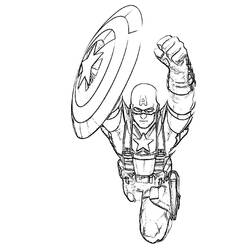 Coloring page: Captain America (Superheroes) #76604 - Free Printable Coloring Pages