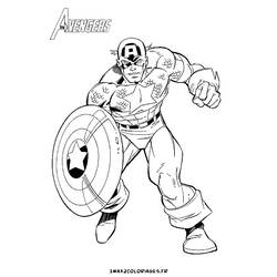 Coloring page: Captain America (Superheroes) #76605 - Free Printable Coloring Pages