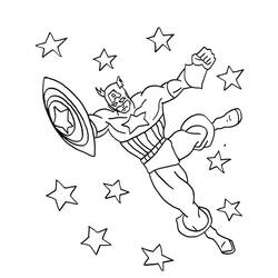 Coloring page: Captain America (Superheroes) #76607 - Free Printable Coloring Pages