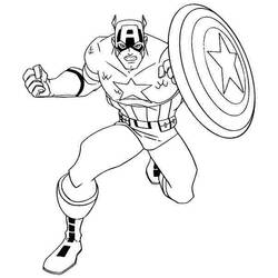 Coloring page: Captain America (Superheroes) #76621 - Free Printable Coloring Pages