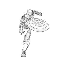 Coloring page: Captain America (Superheroes) #76632 - Free Printable Coloring Pages
