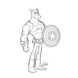 Coloring page: Captain America (Superheroes) #76635 - Free Printable Coloring Pages