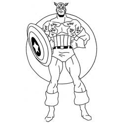 Coloring page: Captain America (Superheroes) #76645 - Free Printable Coloring Pages