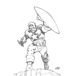 Coloring page: Captain America (Superheroes) #76653 - Free Printable Coloring Pages