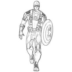 Coloring page: Captain America (Superheroes) #76686 - Free Printable Coloring Pages