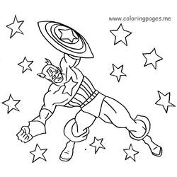 Coloring page: Captain America (Superheroes) #76745 - Free Printable Coloring Pages