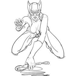 Coloring page: Catwoman (Superheroes) #78045 - Free Printable Coloring Pages
