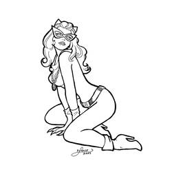 Coloring page: Catwoman (Superheroes) #78049 - Free Printable Coloring Pages