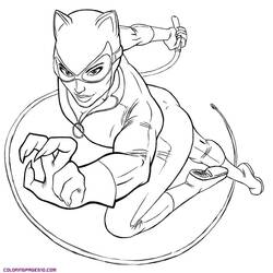Coloring page: Catwoman (Superheroes) #78050 - Free Printable Coloring Pages