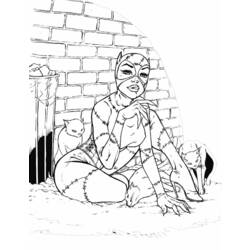 Coloring page: Catwoman (Superheroes) #78054 - Free Printable Coloring Pages