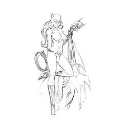 Coloring page: Catwoman (Superheroes) #78060 - Free Printable Coloring Pages