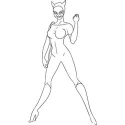 Coloring page: Catwoman (Superheroes) #78067 - Free Printable Coloring Pages