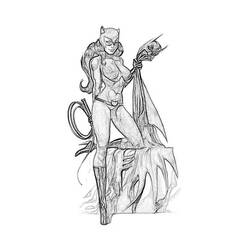Coloring page: Catwoman (Superheroes) #78070 - Free Printable Coloring Pages
