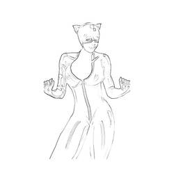 Coloring page: Catwoman (Superheroes) #78087 - Free Printable Coloring Pages