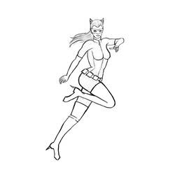 Coloring page: Catwoman (Superheroes) #78090 - Free Printable Coloring Pages