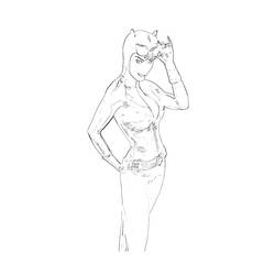 Coloring page: Catwoman (Superheroes) #78105 - Free Printable Coloring Pages
