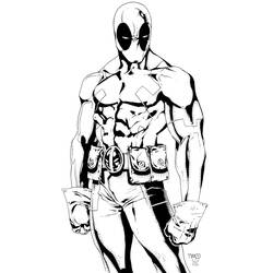 Coloring page: Deadpool (Superheroes) #82824 - Free Printable Coloring Pages