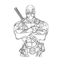 Coloring page: Deadpool (Superheroes) #82826 - Free Printable Coloring Pages
