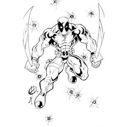 Coloring page: Deadpool (Superheroes) #82827 - Free Printable Coloring Pages