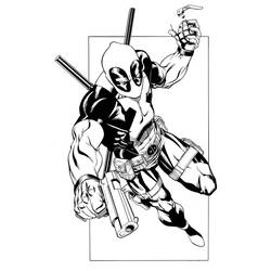 Coloring page: Deadpool (Superheroes) #82830 - Free Printable Coloring Pages