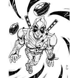 Coloring page: Deadpool (Superheroes) #82832 - Free Printable Coloring Pages
