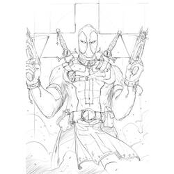Coloring page: Deadpool (Superheroes) #82845 - Free Printable Coloring Pages