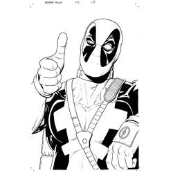 Coloring page: Deadpool (Superheroes) #82847 - Free Printable Coloring Pages