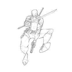 Coloring page: Deadpool (Superheroes) #82883 - Free Printable Coloring Pages