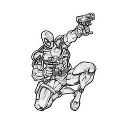 Coloring page: Deadpool (Superheroes) #82893 - Free Printable Coloring Pages